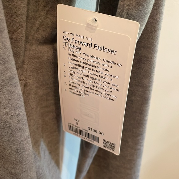 Lululemon Go Forward Pullover Fleece Size 2, NWT - Picture 5 of 15